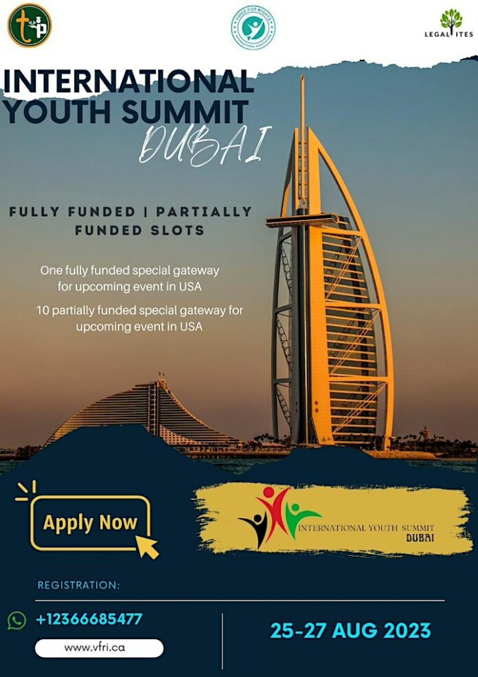 International Youth Summit Program in Dubai 2023 Opportunities Finder