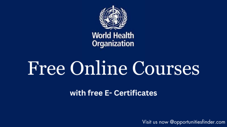 WHO Free Online Courses with Certificates