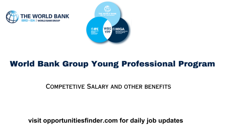 World Bank Group Young Professional Program| WBG YPP 2023