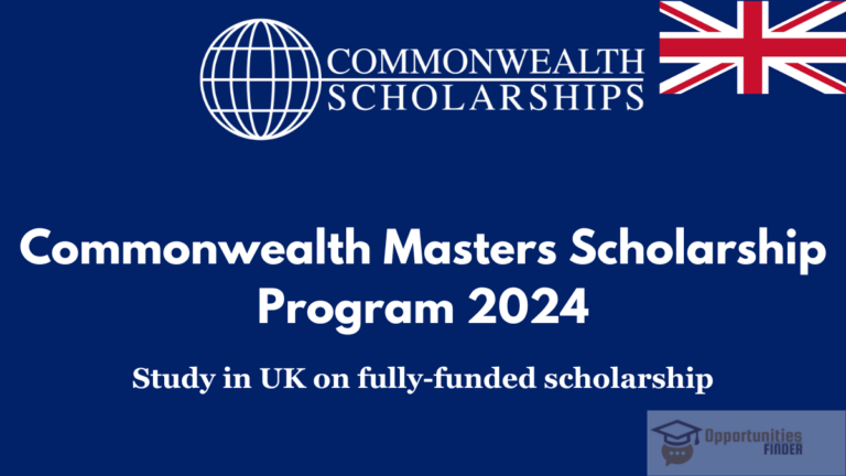 Commonwealth Masters Scholarship Program in UK