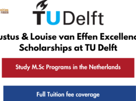 Justus & Louise van Effen Excellence Scholarships at TU Delft