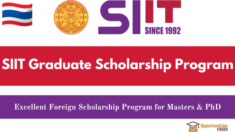 SIIT Graduate Scholarship Program| Study in Thailand