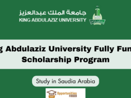 King Abdulaziz University Fully Funded Scholarship Program