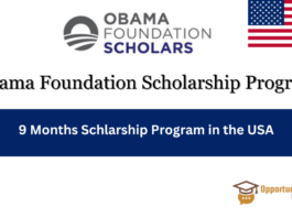 Obama Foundation Scholarship Program in USA