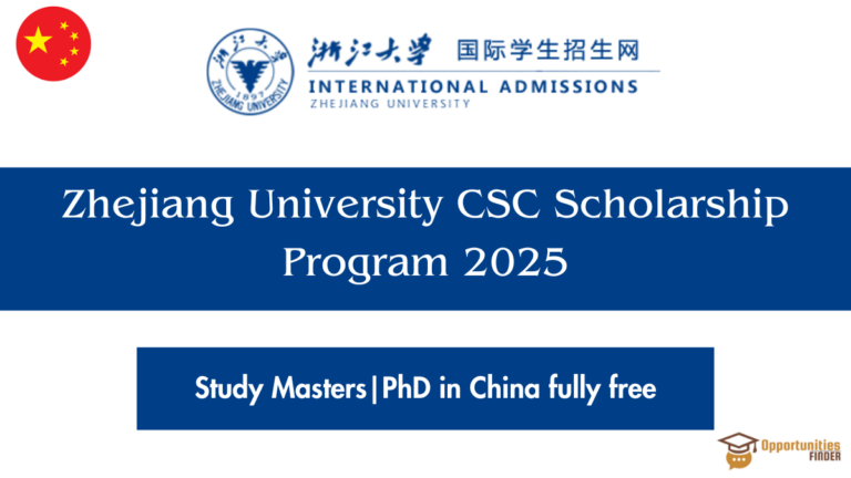Zhejiang University CSC Scholarship Program 2025