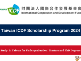 Taiwan ICDF Scholarship Program 2024