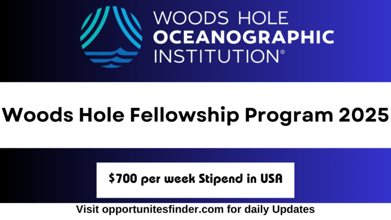 Woods Hole Fellowship Program in the USA 2025