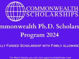 Commonwealth Ph.D. Scholarship Program 2024