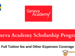 Geneva Academy Scholarship Programs