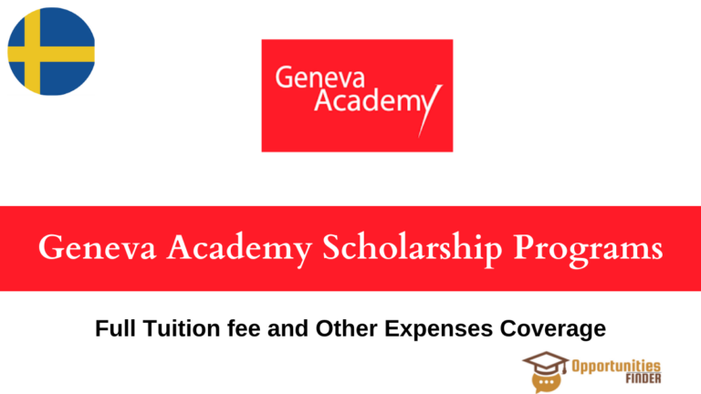 Geneva Academy Scholarship Program 2024