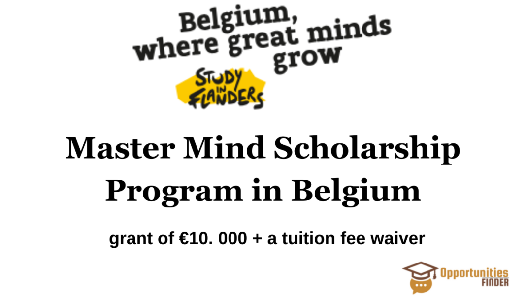Master Mind Scholarship Program in Belgium