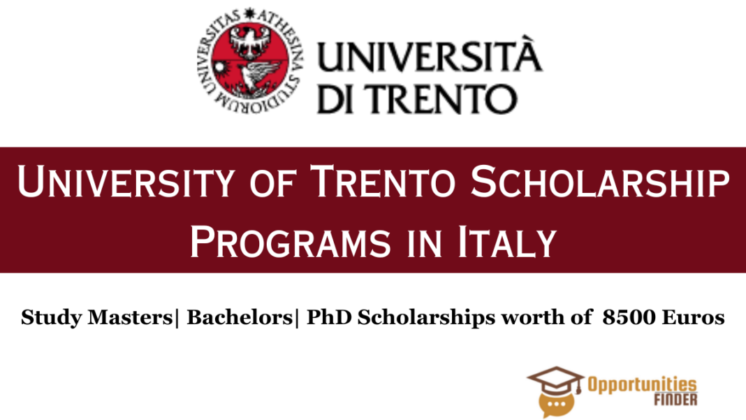 University of Trento Scholarship Program in Italy