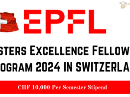 EPFL Masters Excellence Fellowship Program