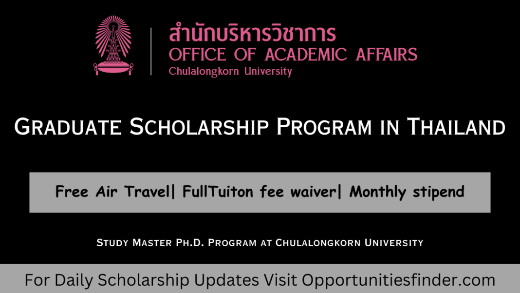 Graduate Scholarship Program in Thailand
