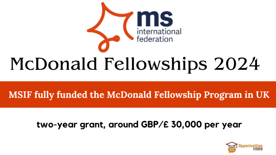 MSIF McDonald Fellowship Program 2024