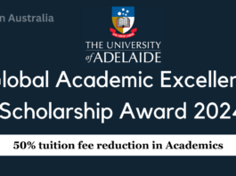 Global Academic Excellence Scholarship Award 2024