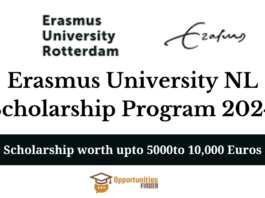 Erasmus University NL Scholarship Program 2024