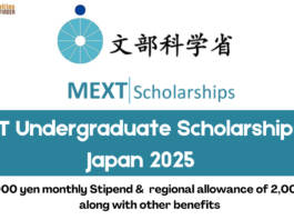 MEXT Undergraduate Scholarships in Japan