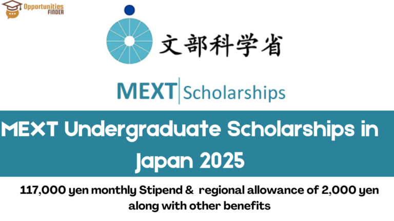 MEXT Undergraduate Scholarships in Japan 2025