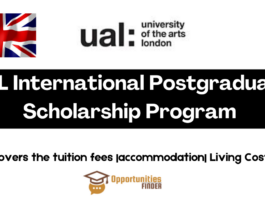 UAL International Postgraduate Scholarship Program