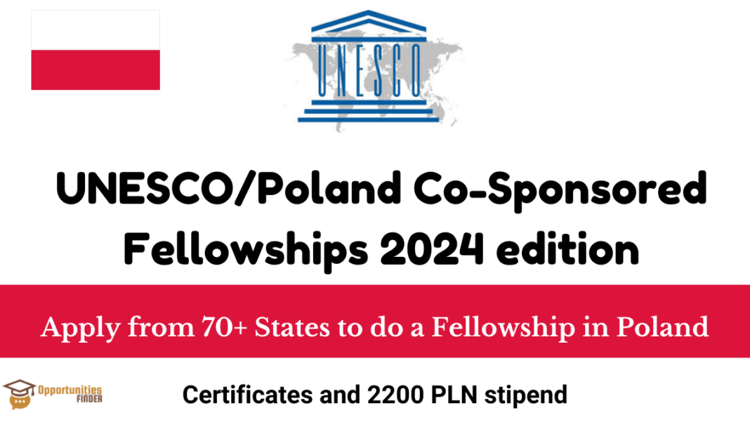 UNESCO Poland Co-Sponsored Fellowships 2024