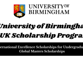 University of Birmingham Scholarship Program 2024