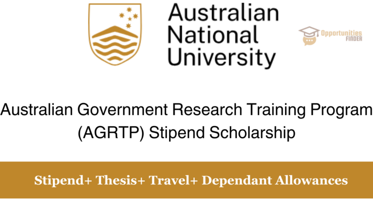 Australian National University AGRTP Scholarships