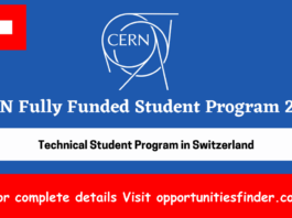 CERN Fully Funded Student Program 2024