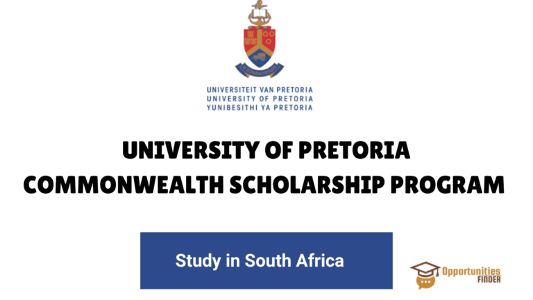 UNIVERSITY OF PRETORIA COMMONWEALTH SCHOLARSHIP 2025