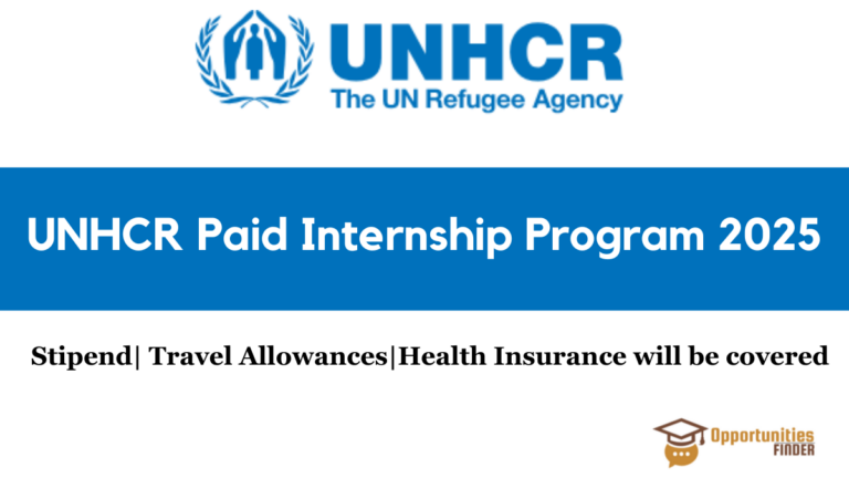 UNHCR Paid Internship Program 2025