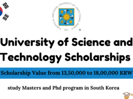 University of Science and Technology Scholarships 2025 in South Korea